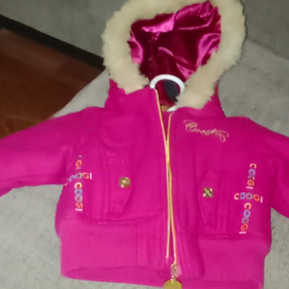 Coogi 0/3 months pink jacket